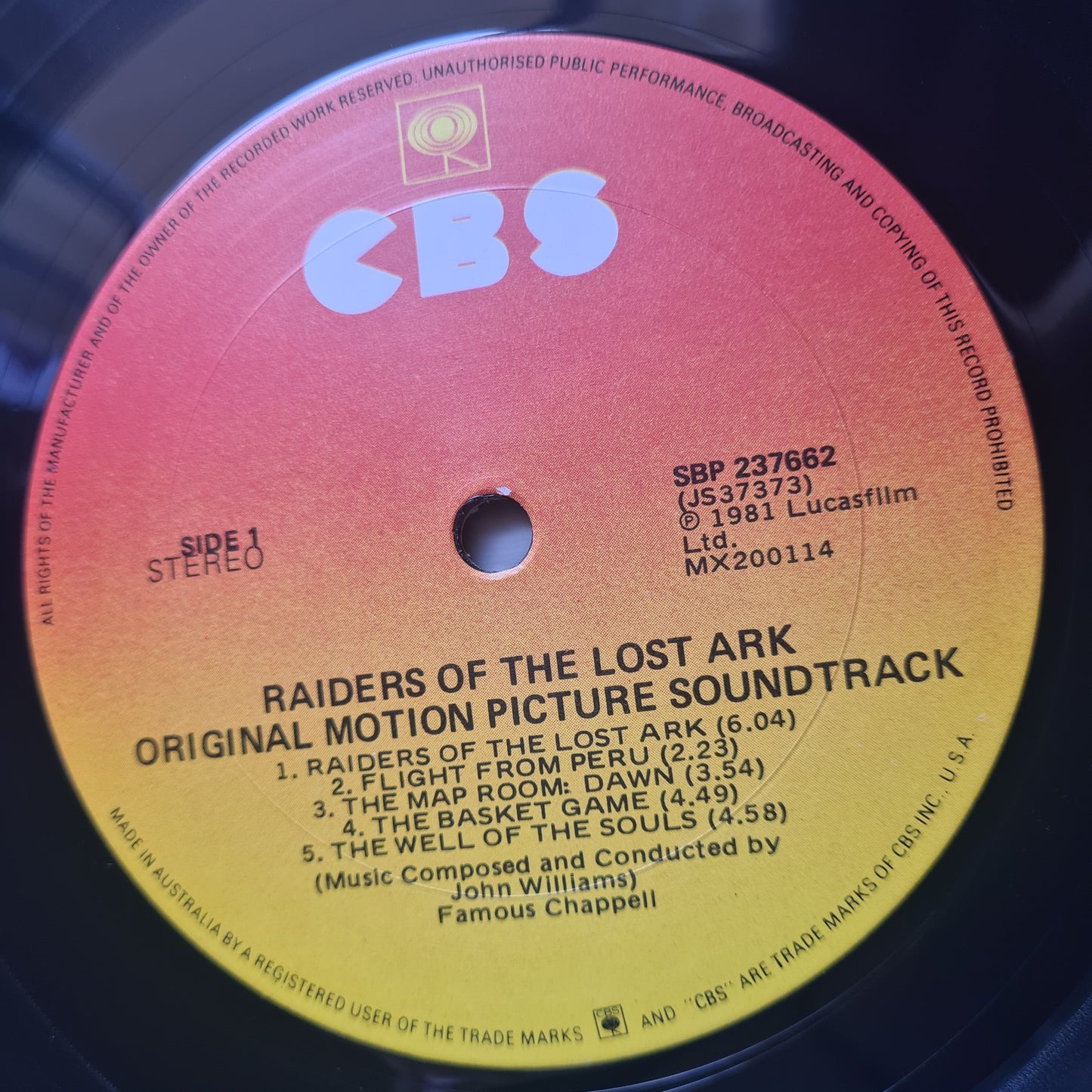 John Williams – Indiana Jones: Raiders Of The Lost Ark (Original Motion Picture Soundtrack)- 1981 - Vinyl Record LP