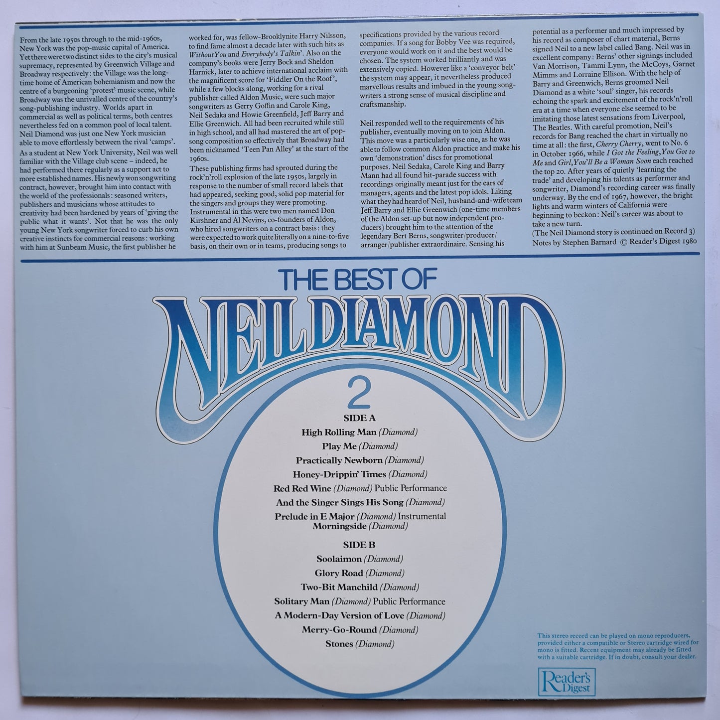 Neil Diamond – The Best Of Neil Diamond - 1980 - 4LP Vinyl Record Box Set (near mint)