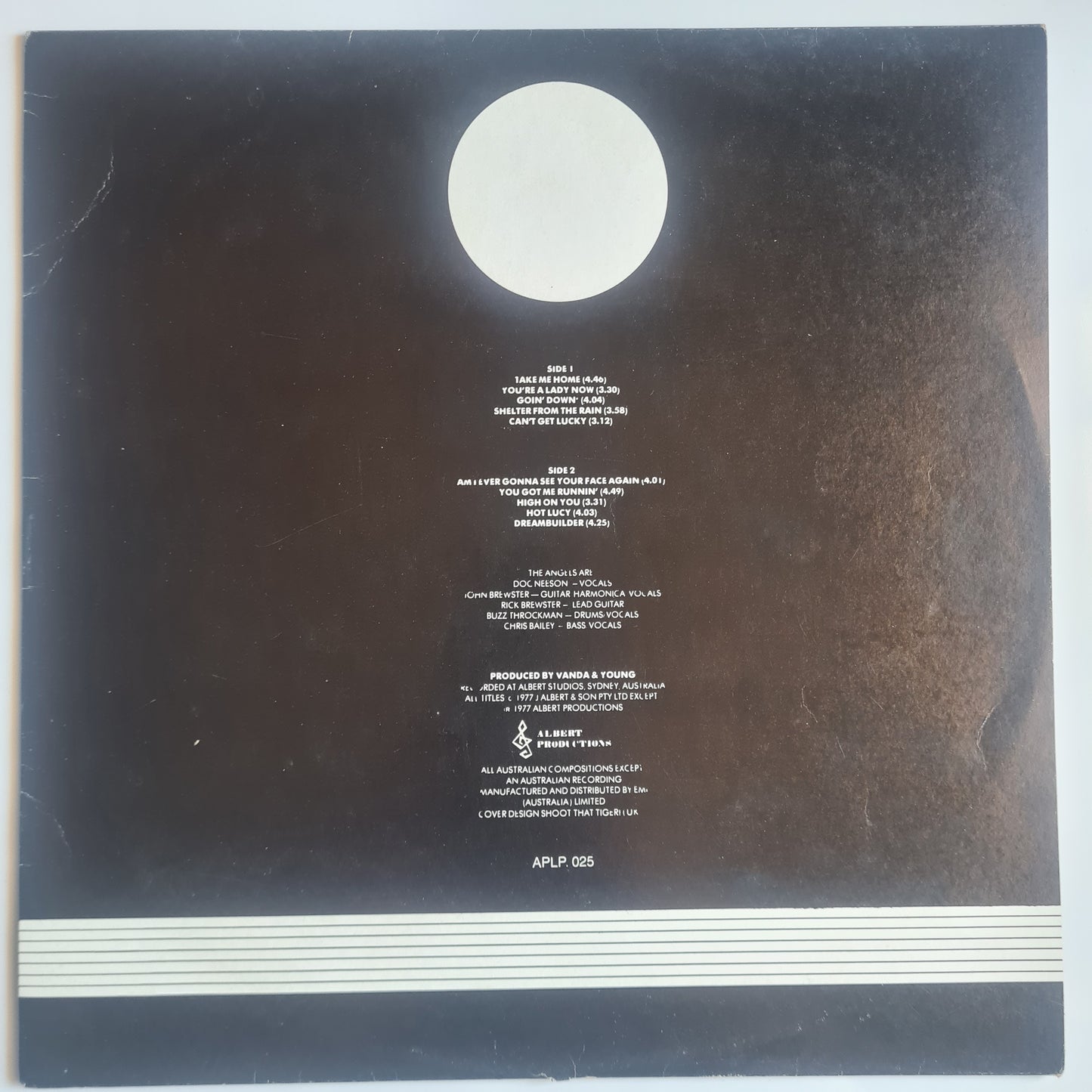 The Angels – The Angels - 1977 (1978 Second Pressing) - Vinyl Record LP