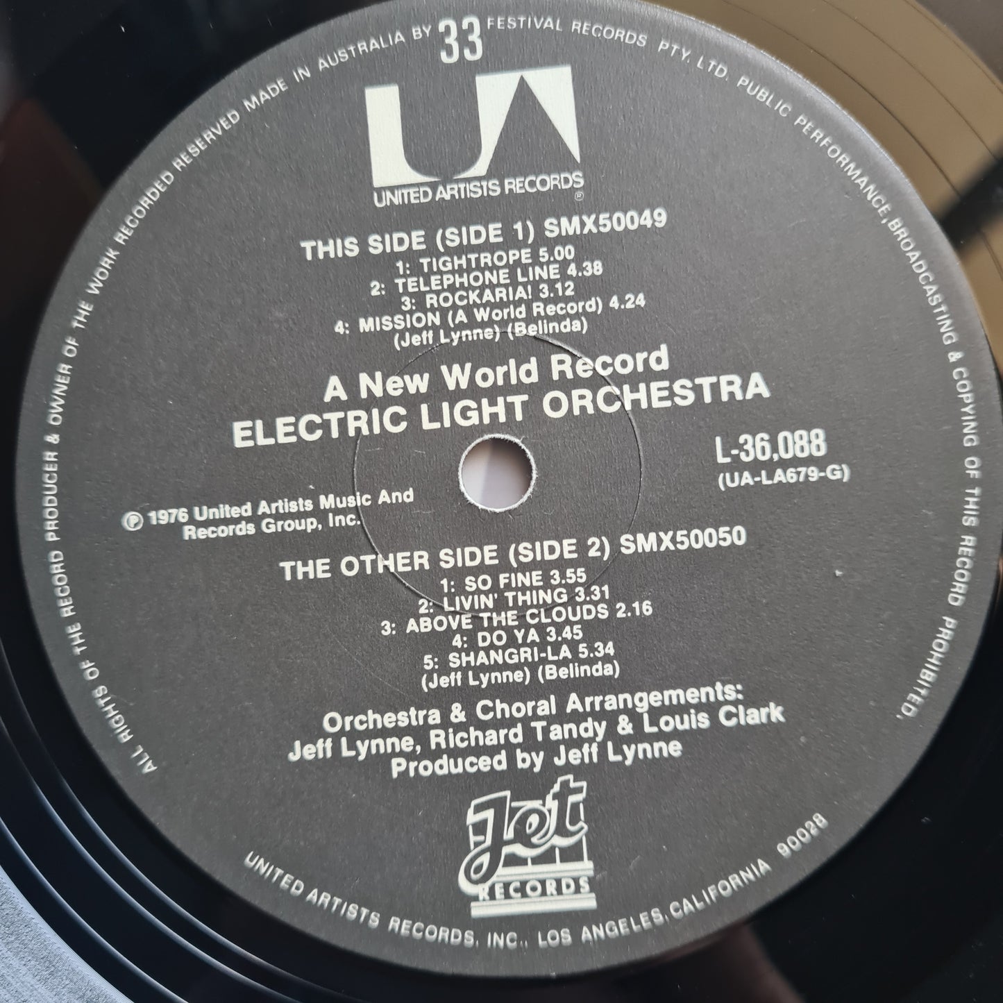 ELO – New World Record - 1976 (USA Pressing) - Vinyl Record LP