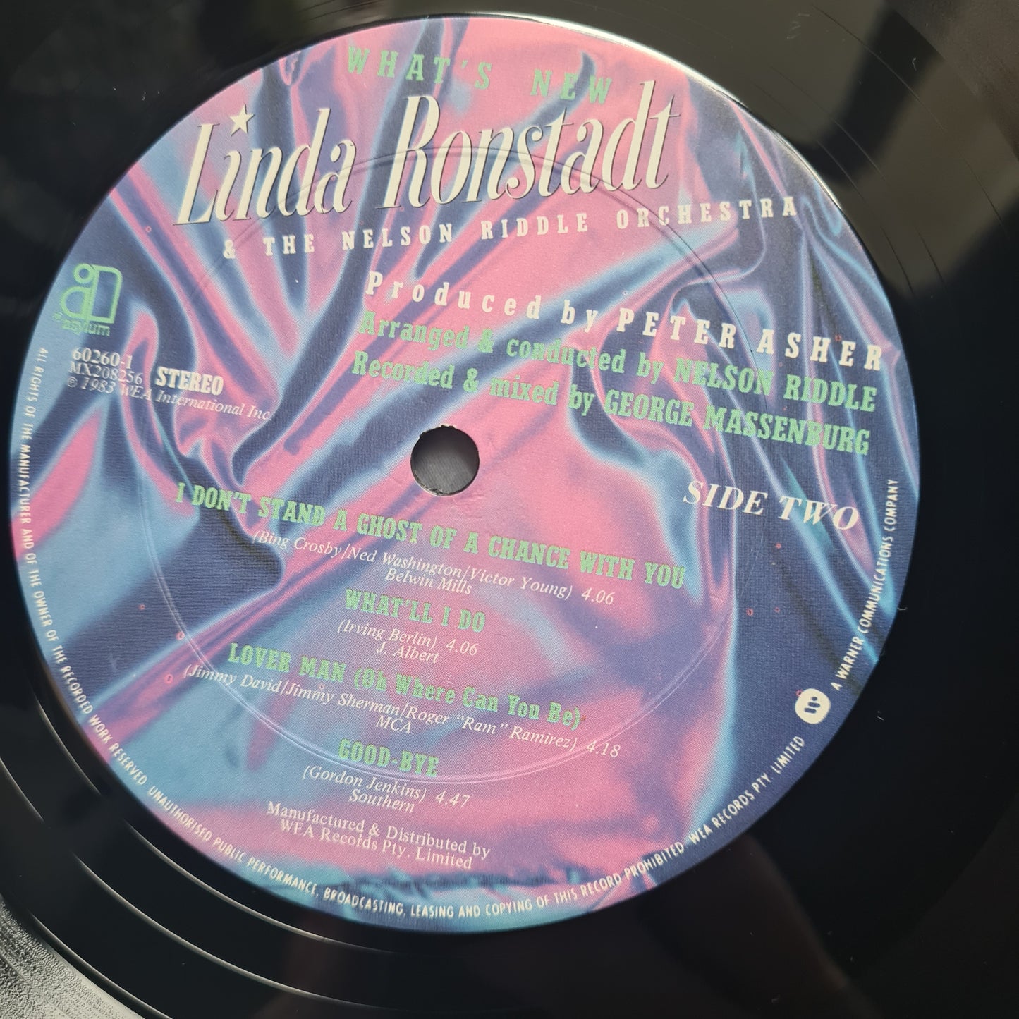 Linda Ronstadt With Nelson Riddle & His Orchestra* - What's New - 1983 - Vinyl Record (Copy)