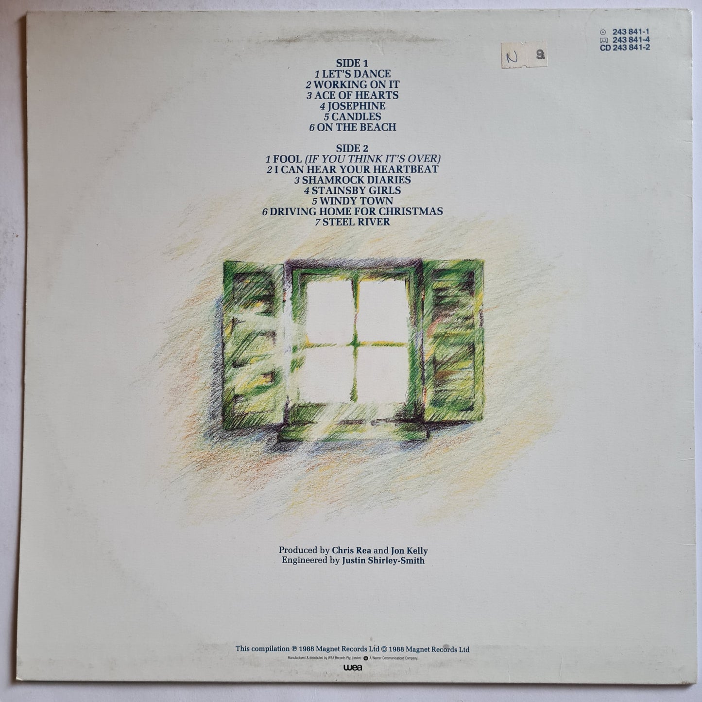 Chris Rea – The Best Of Chris Rea: New Light Through Old Windows - 1988 - Vinyl Record LP (near mint)