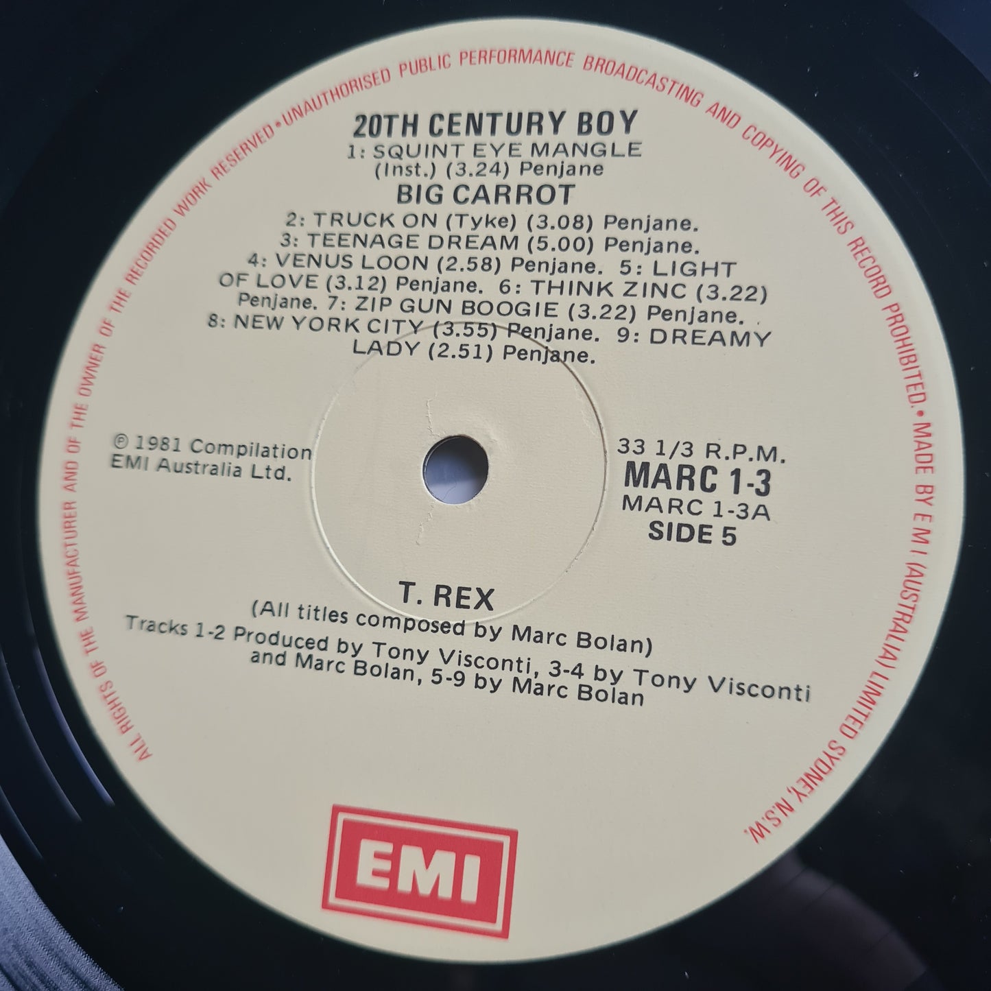 Marc Bolan (T.Rex) – 20th Century Boy - 1981 - Vinyl Record 3LP