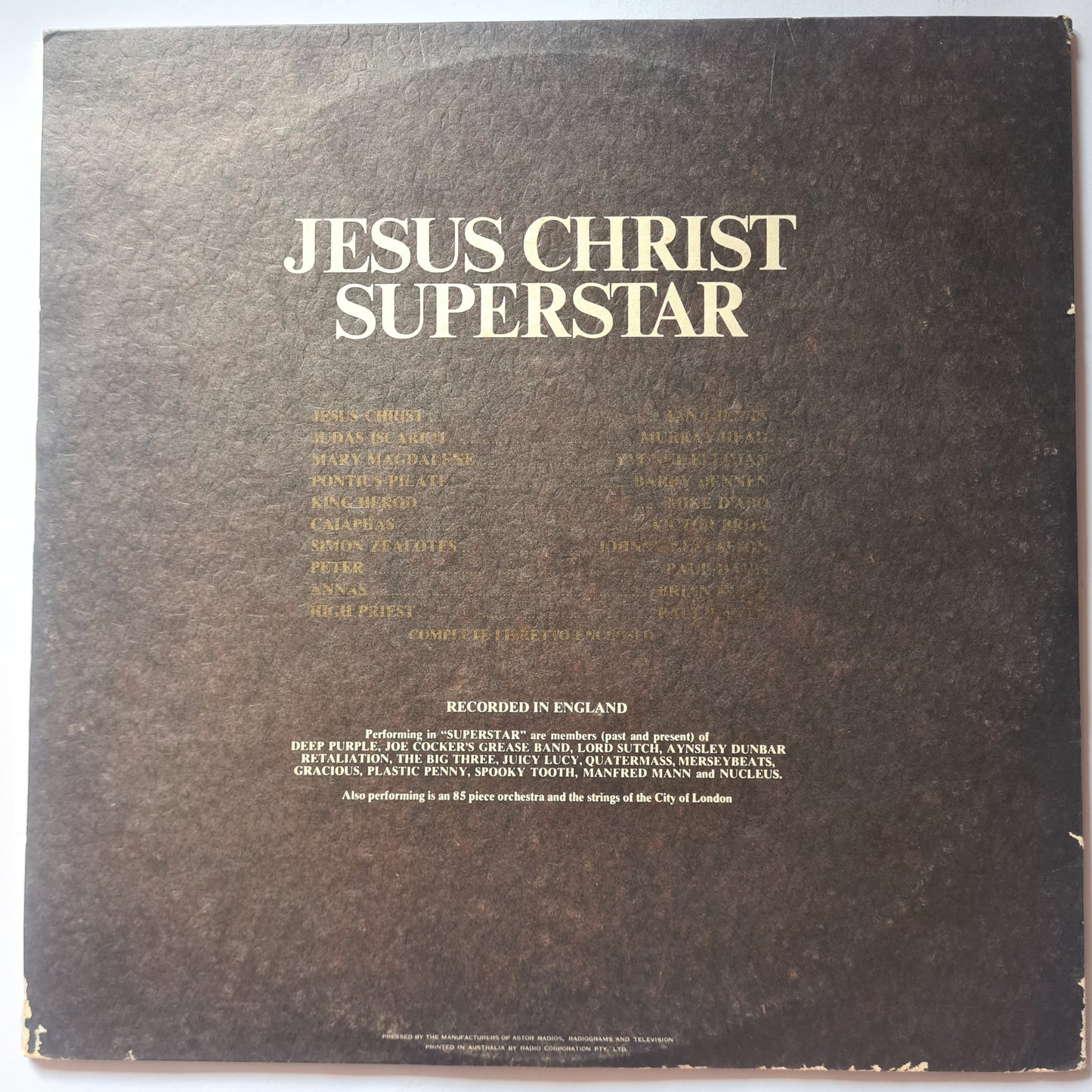 Andrew Lloyd Webber And Tim Rice ‎- Ian Gillan – Jesus Christ Superstar - 1970 (2 LP Gatefold) - Vinyl Record