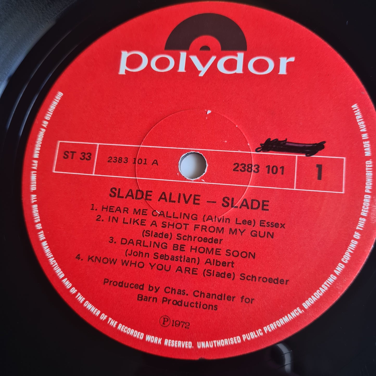 Slade – Slade Alive - 1972 - Vinyl Record LP