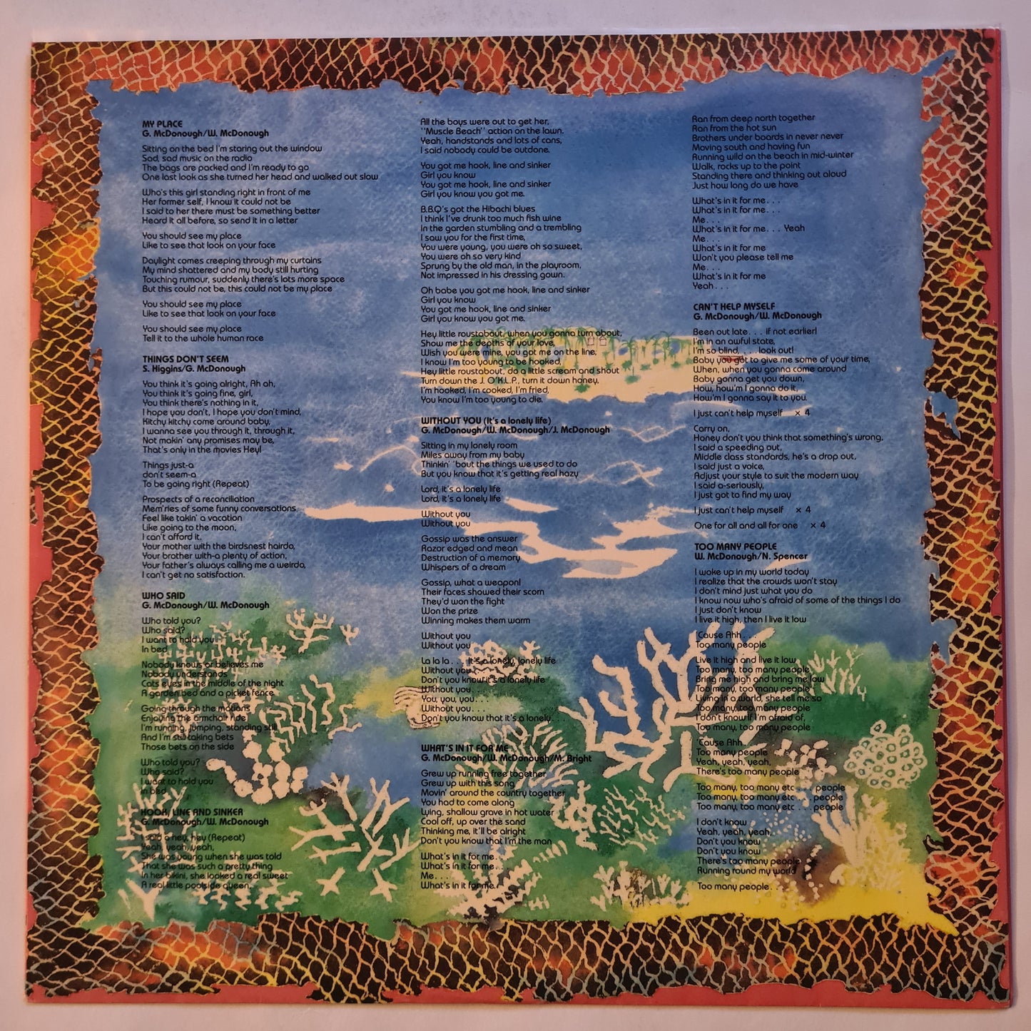 Guy McDonough (Australian Crawl) – My Place - 1984 - Vinyl Record LP (EX)