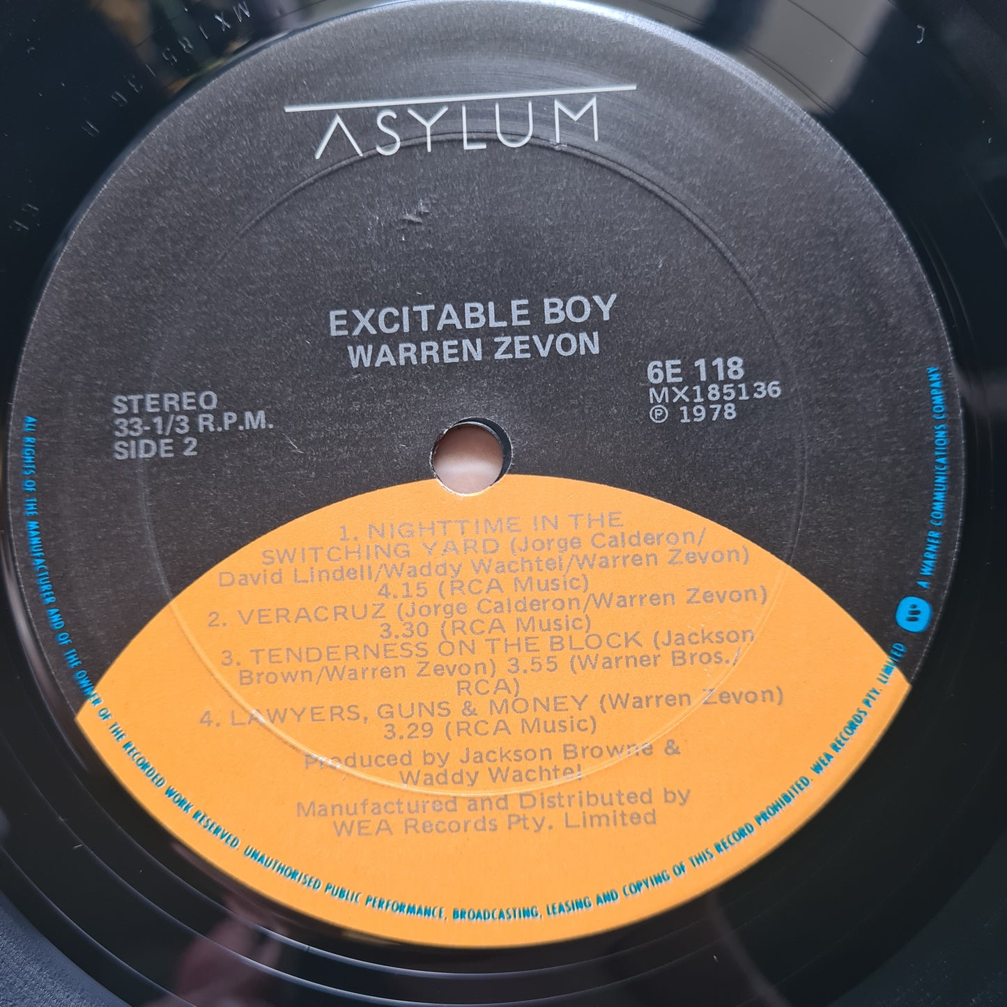 Warren Zevon – Excitable Boy - 1978 (1984 Australian Pressing) - Vinyl Record LP
