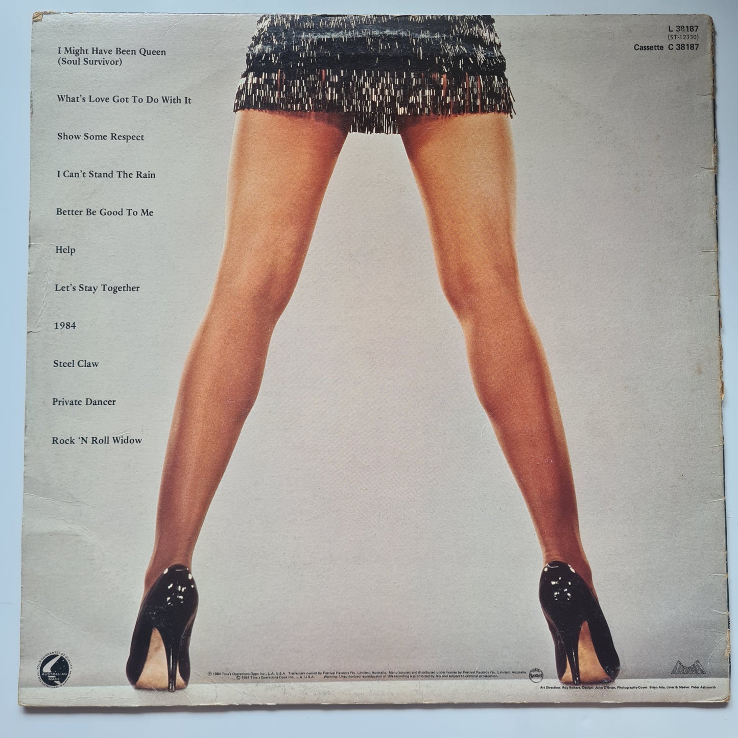 Tina Turner – Private Dancer - 1984 (Australian Pressing) - Vinyl Record LP