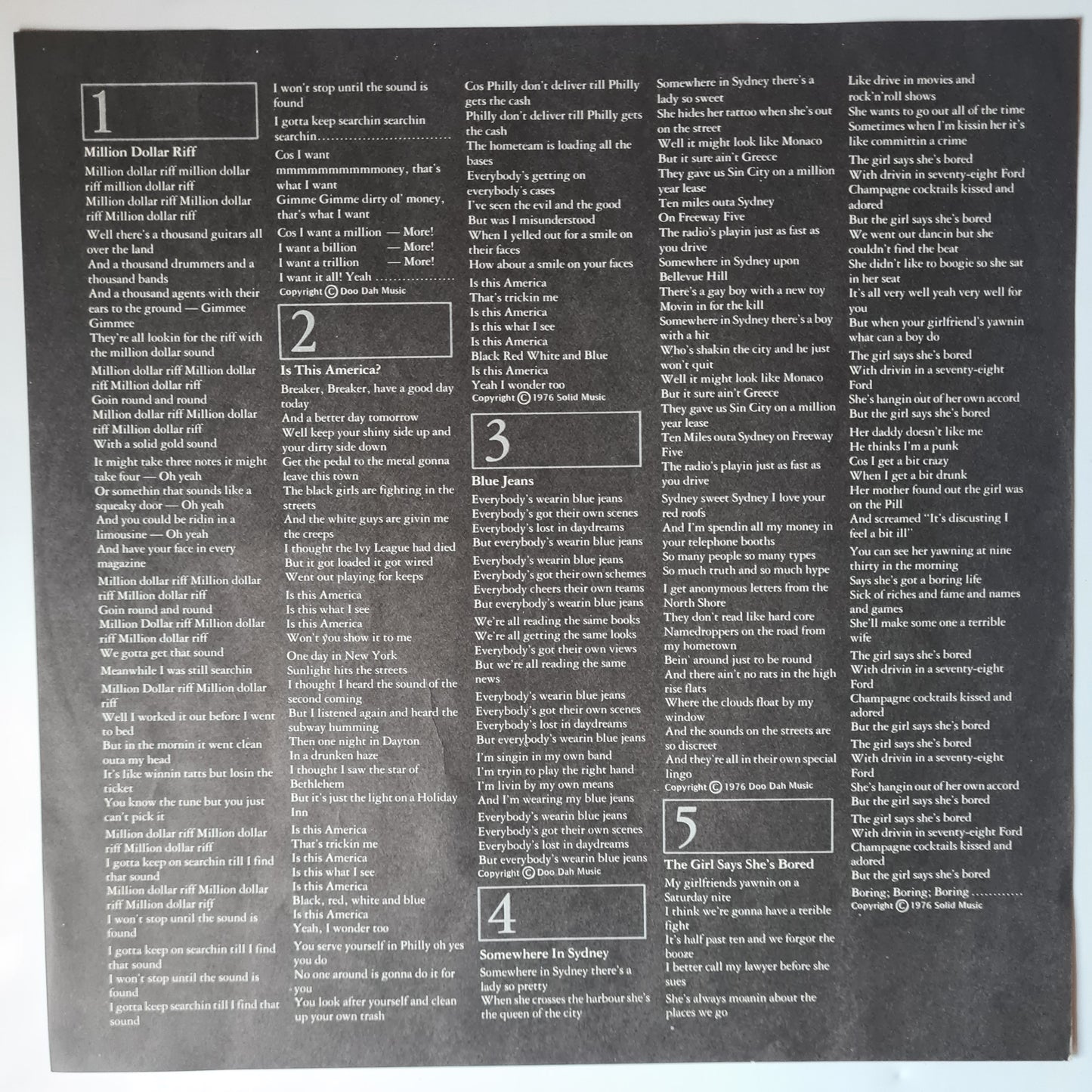Skyhooks – Straight In A Gay Gay World (with Poster) - 1976 - Vinyl Record LP (near mint)