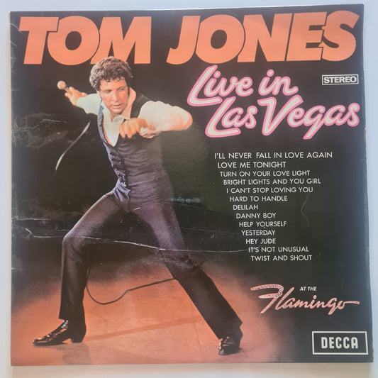 Tom Jones –  Live In Las Vegas - 1969 - Vinyl Record LP