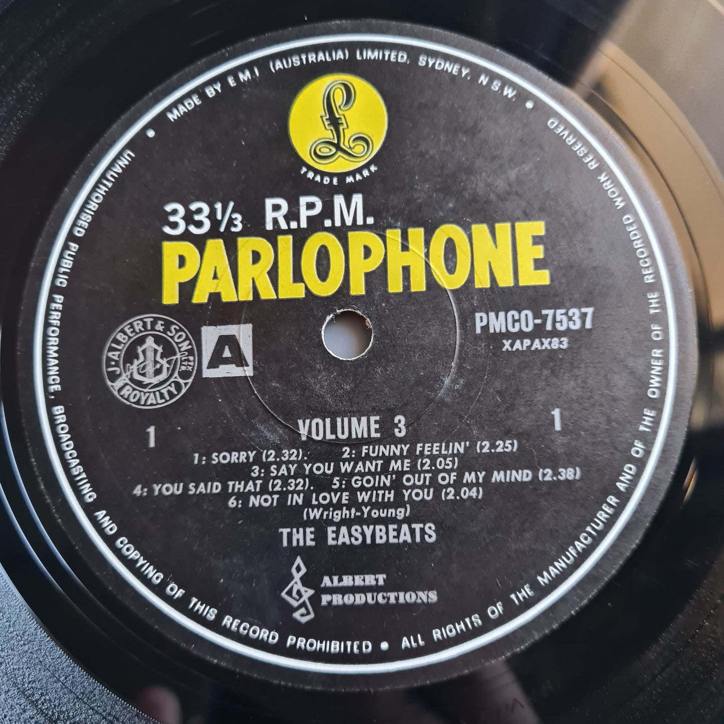 The Easybeats – Volume 3 - 1966 (First MONO Australian Pressing)- Vinyl Record LP - RARE