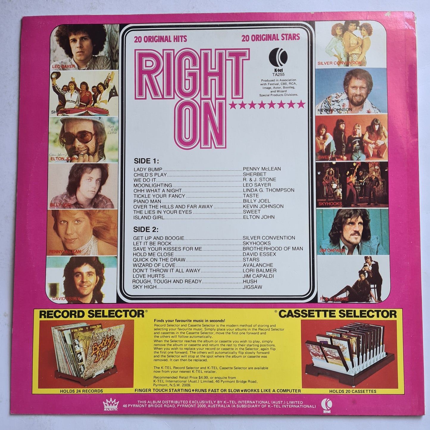 Various Artists/Hits album - Right On - 1976 - Vinyl Record
