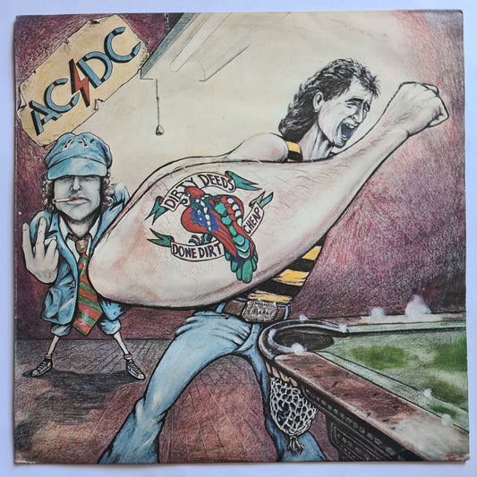 AC/DC – Dirty Deeds Done Dirt Cheap - 1976 (2nd Blue Label Australian Pressing) - Vinyl Record LP