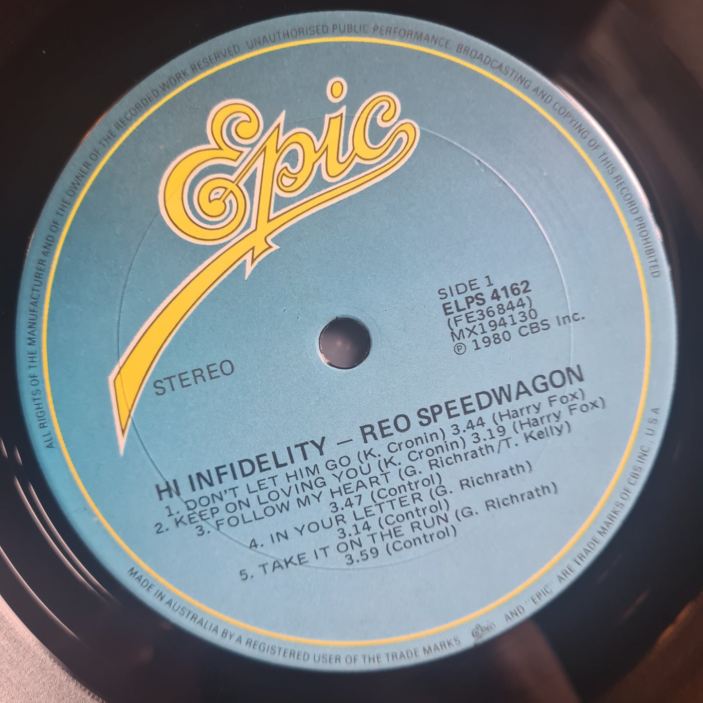 REO Speedwagon – hi INfiDELITY - 1980 - Vinyl Record LP