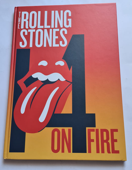 The Rolling Stones - 14 ON FIRE - 2014 Hardback TOUR BOOK- PROGRAM- Glossy Pages