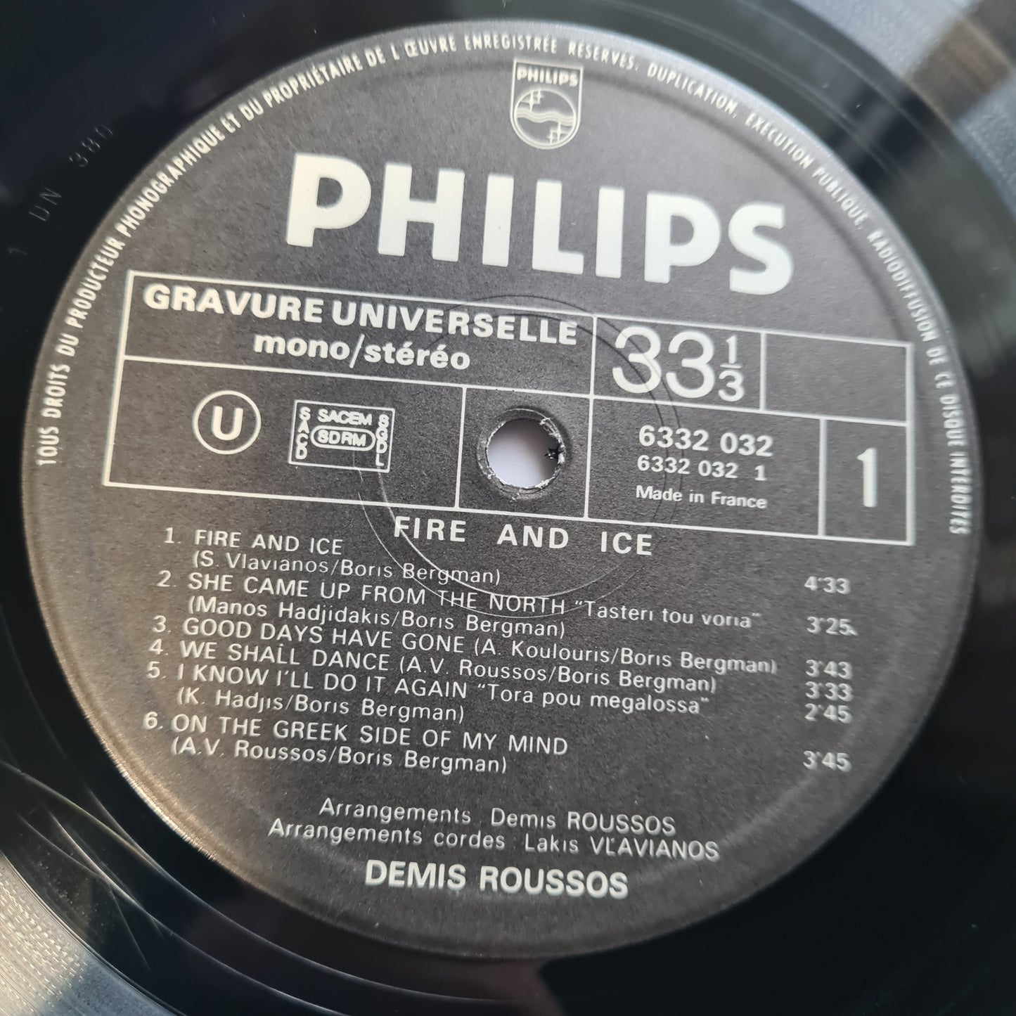 Demis Roussos  – Fire & Ice - 1971 - Vinyl Record LP