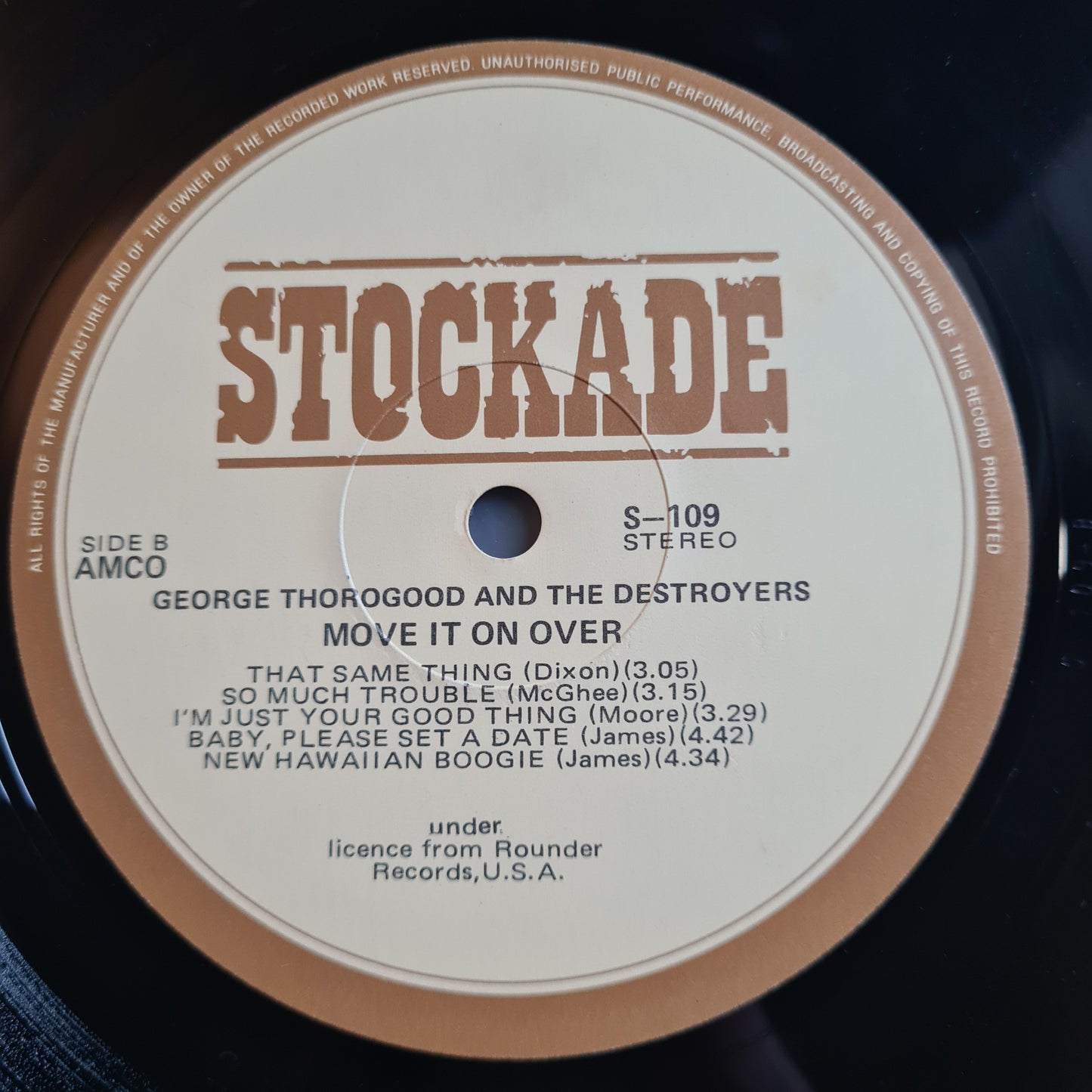 George Thorogood & The Destroyers– Move It On Over - 1978 - Vinyl Record LP