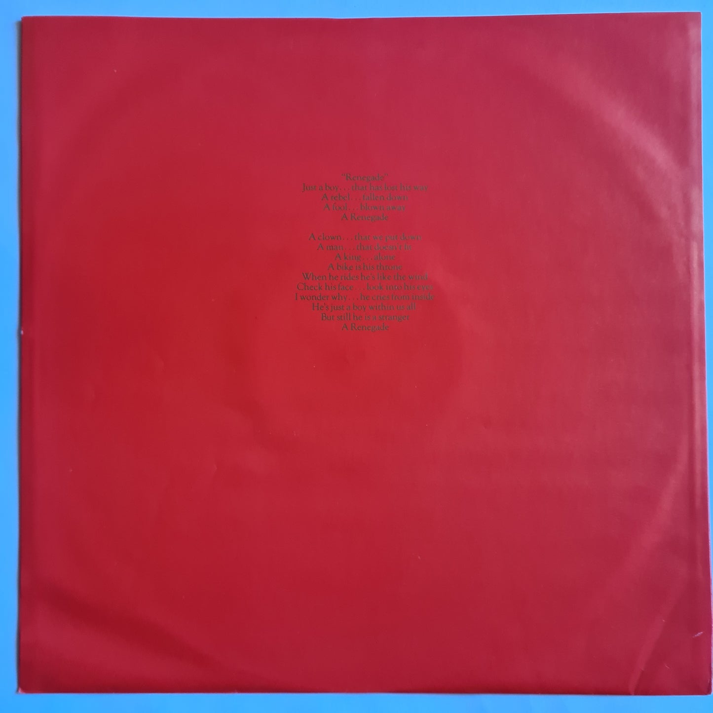 Thin Lizzy – Renegade - 1981 (Netherlands Pressing) - Vinyl Record LP