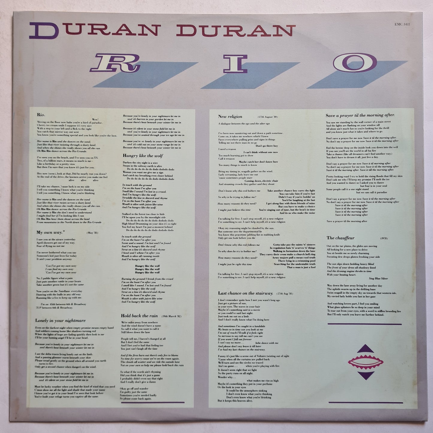 Duran Duran – Rio - 1982 - Vinyl Record LP (near mint)