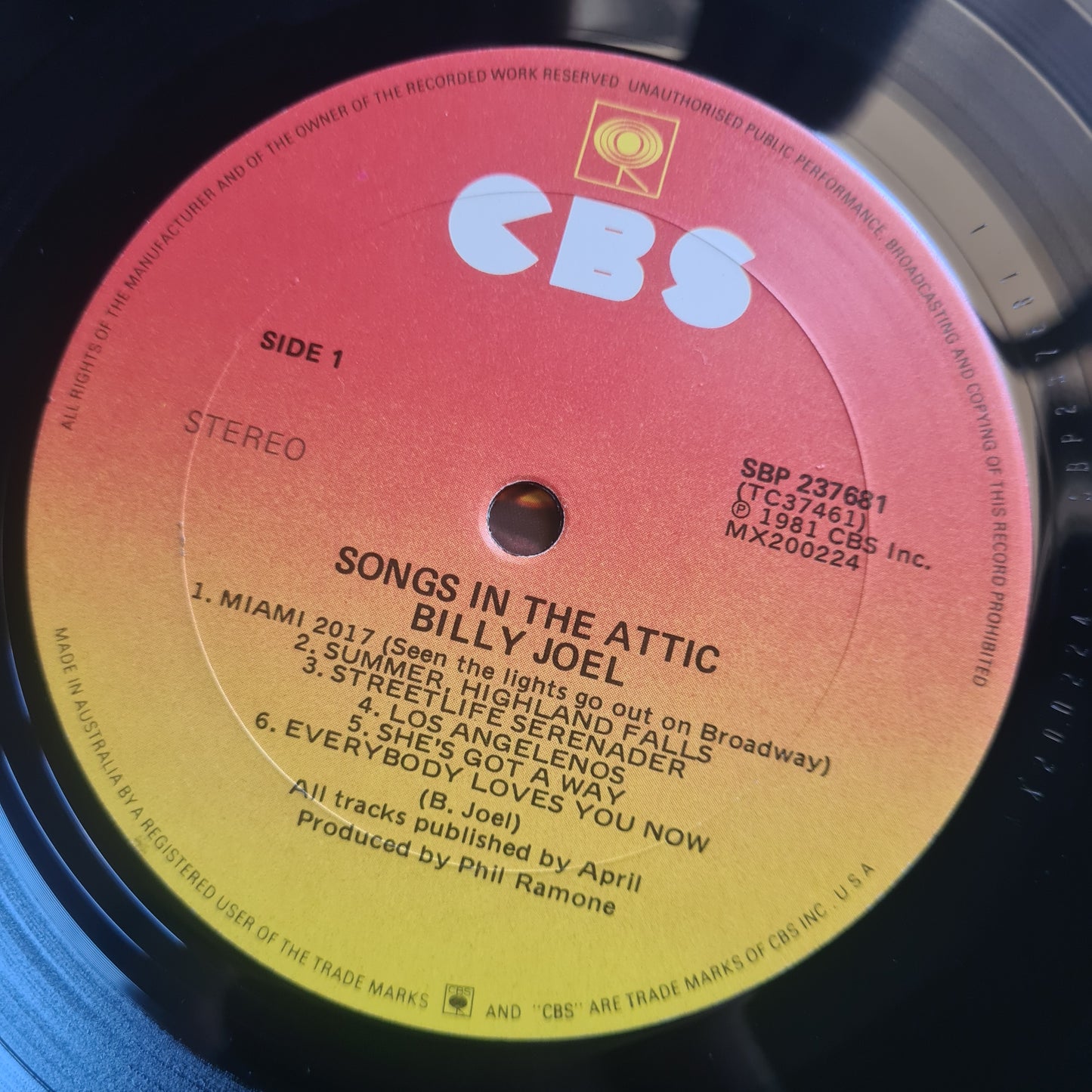 Billy Joel – Songs In The Attic - 1981 (Gatefold) - Vinyl Record LP (near mint)
