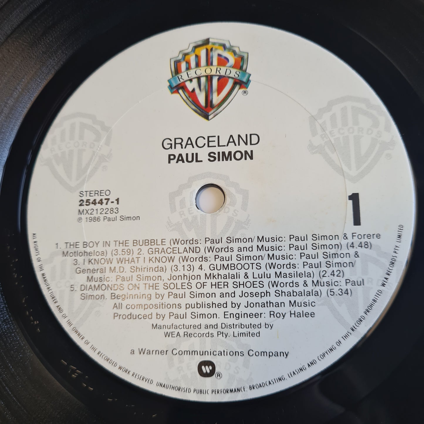 Paul Simon – Graceland - 1986 - Vinyl Record LP
