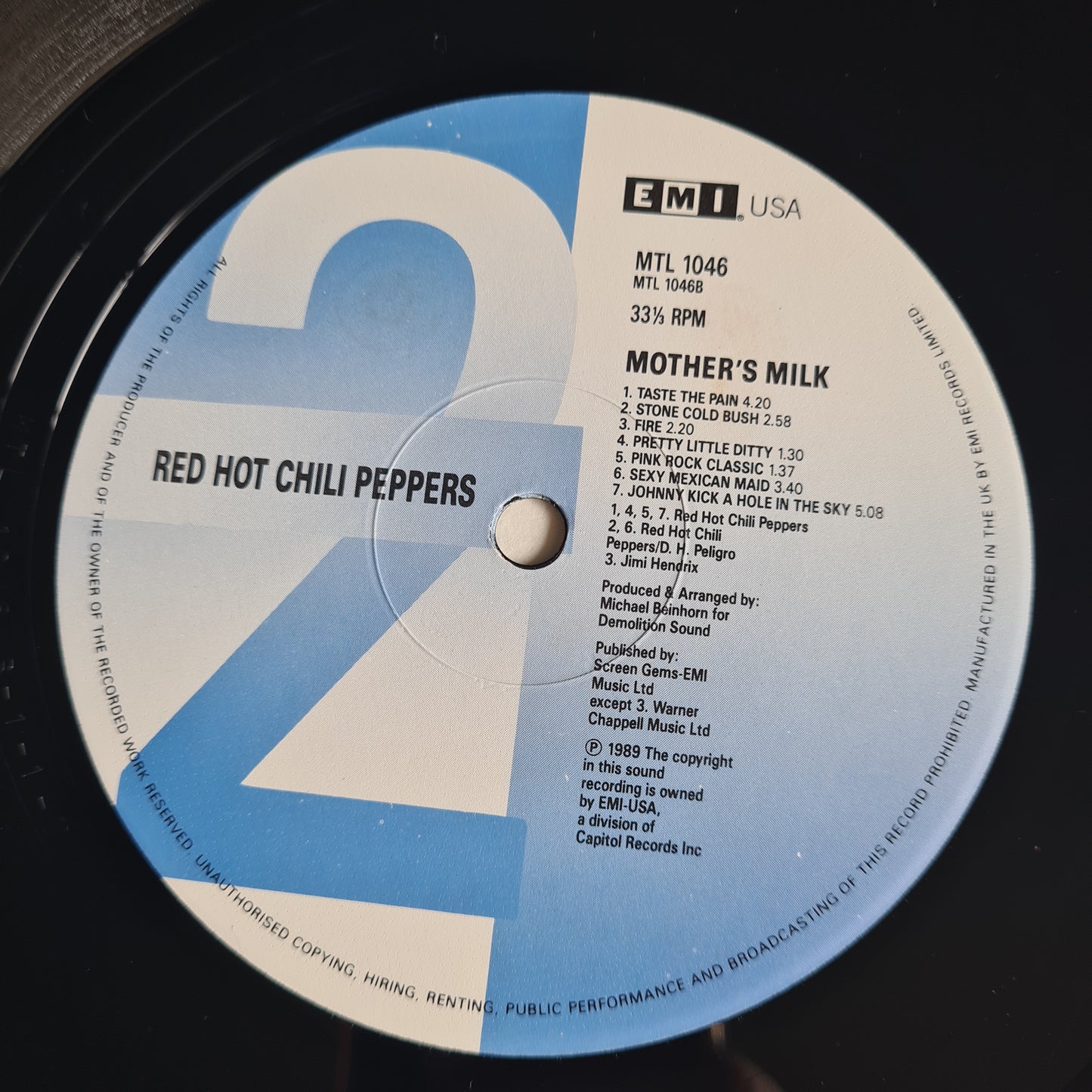Red Hot Chili Peppers – Mothers Milk - 1989 (UK pressing) - Vinyl Record LP