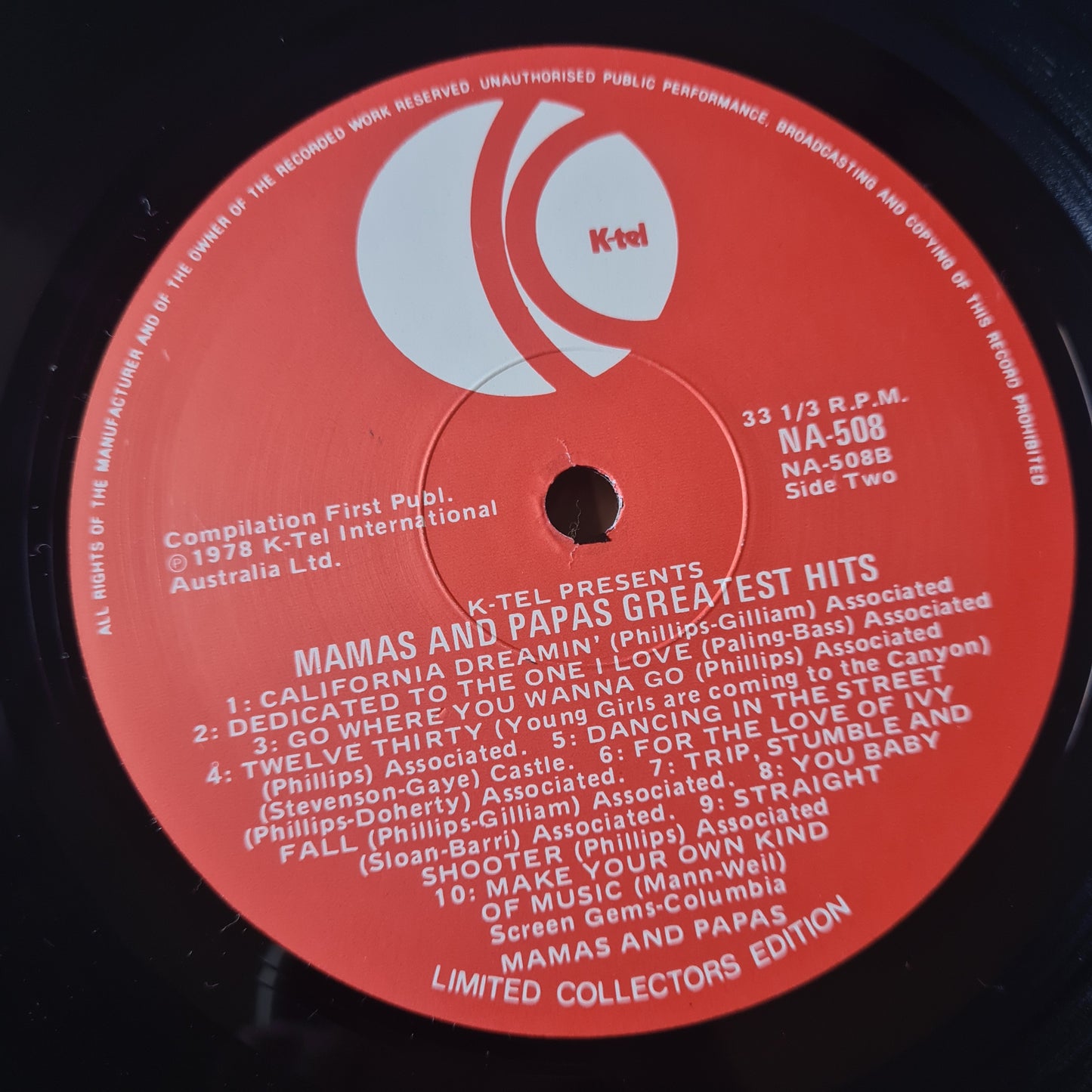 The Mamas & The Papas – 20 Great Hits From Mamas And Papas - 1978 - Vinyl Record LP