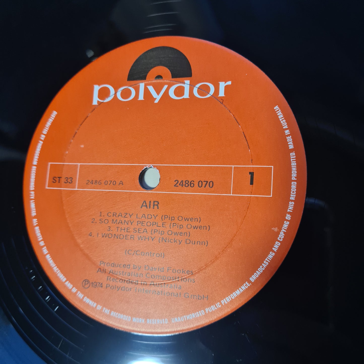 Air – Air - 1974 - Vinyl Record LP