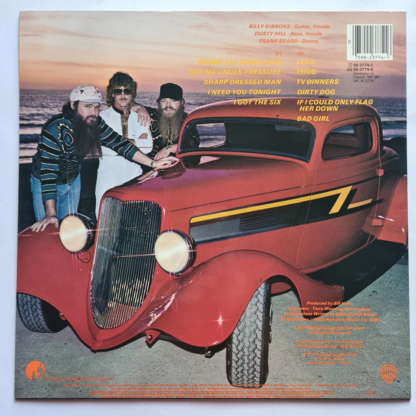 ZZ Top – Eliminator - 1983 (German pressing) - Vinyl Record LP (near mint)