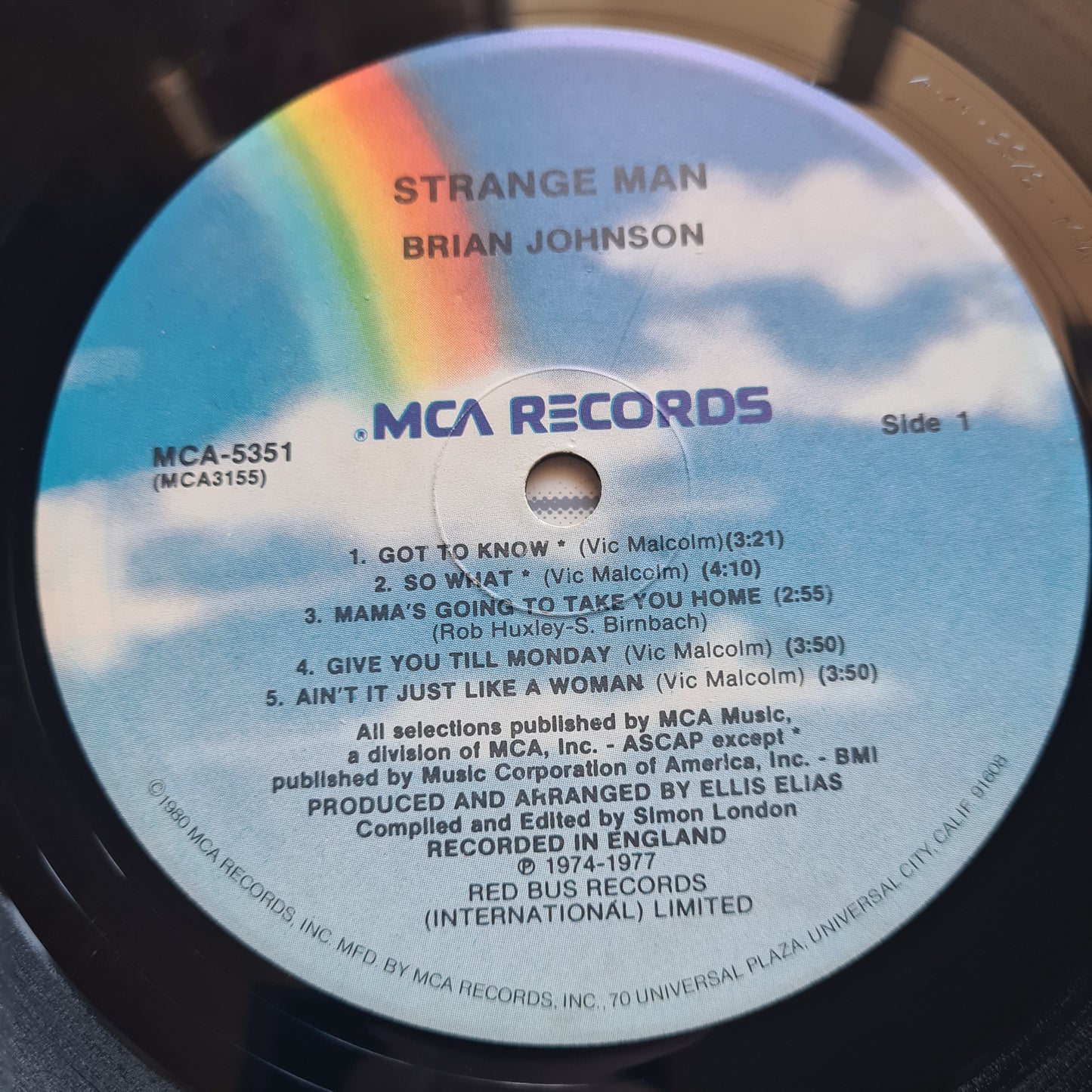 Brian Johnson (Geordie, AC/DC) – Strange Man - 1982 - Vinyl Record LP