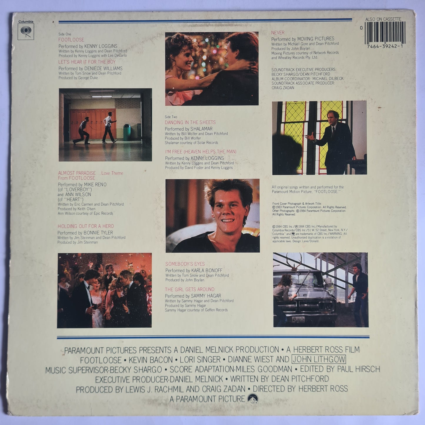 Footloose – Original Soundtrack From The Motion Picture - 1984 (USA Pressing) - Vinyl Record LP