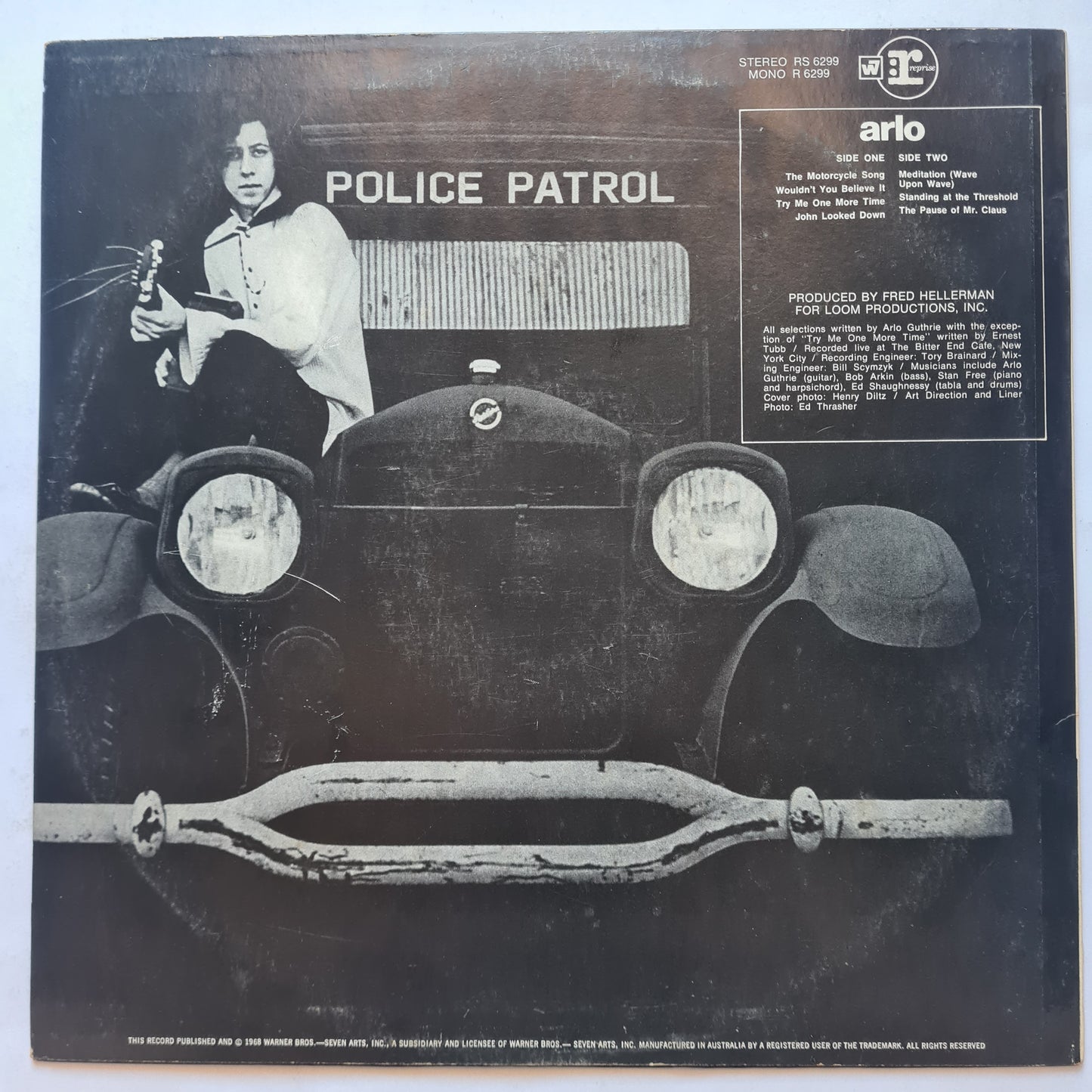 Arlo Guthrie – Arlo- 1968 - Vinyl Record LP