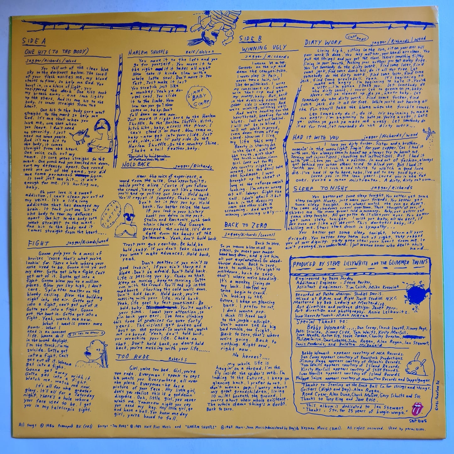 The Rolling Stones – Dirty Work - 1986 - Vinyl Record LP