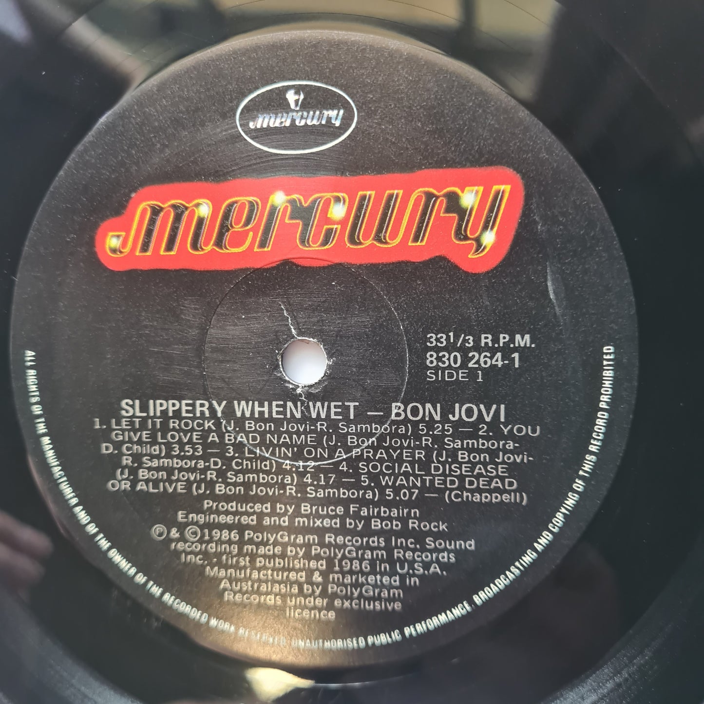Bon Jovi – Slippery When Wet - 1986 - Vinyl Record LP