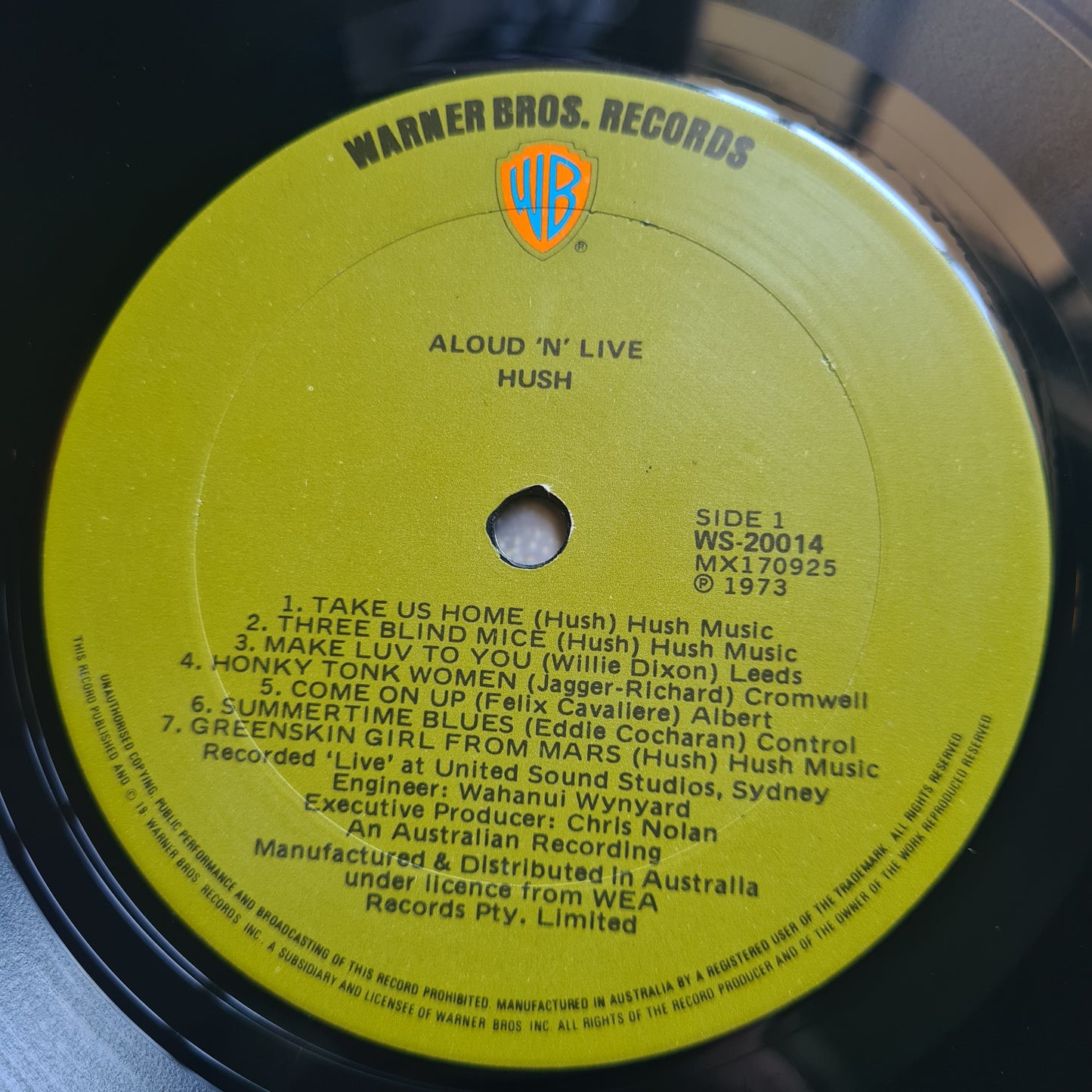 Hush – Aloud 'N' Live -1973 (Debut Album) - Vinyl Record LP