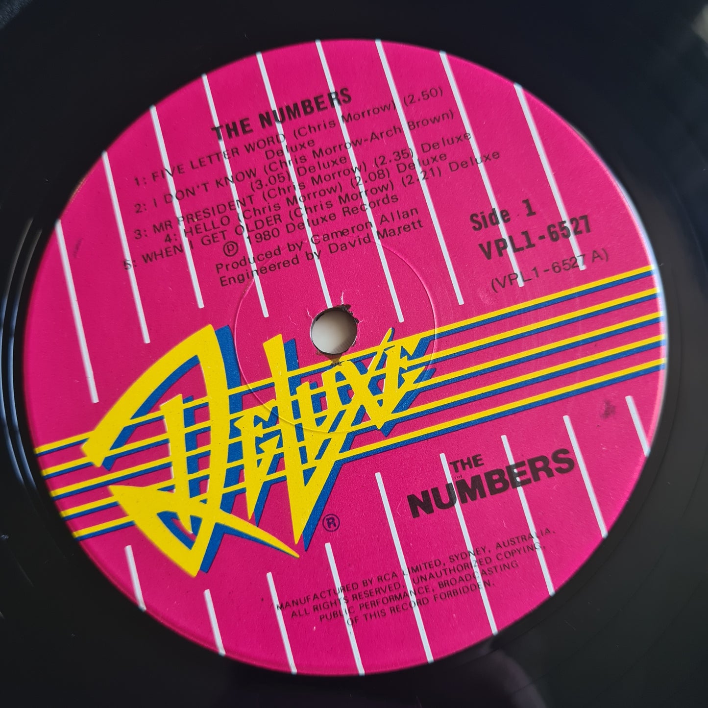 The Numbers – The Numbers - 1980 - Vinyl Record LP