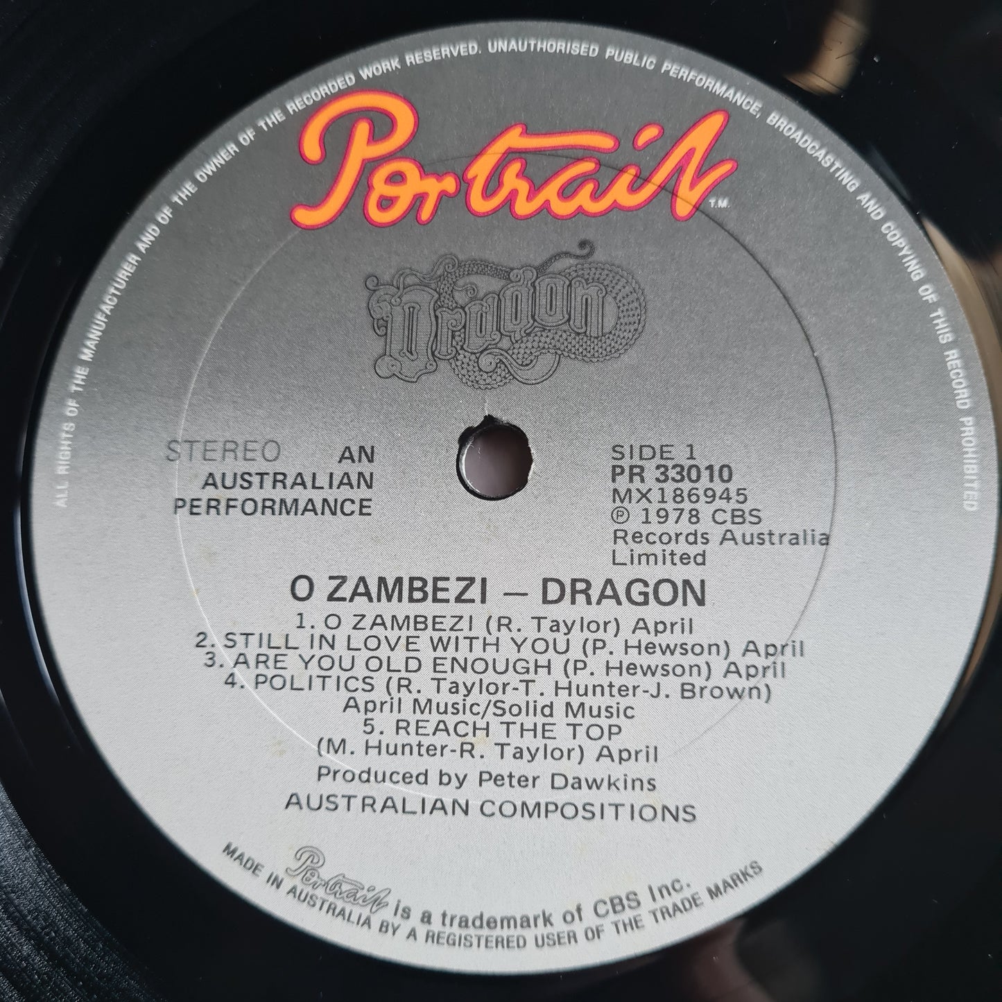 Dragon – Ozambezi - 1978 - Vinyl Record LP