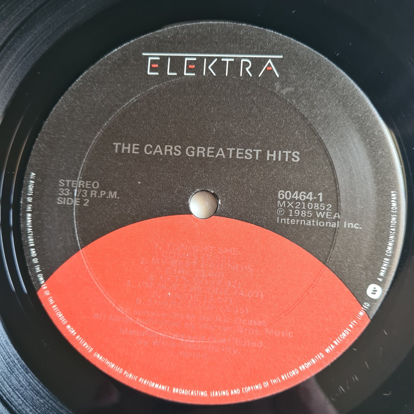 The Cars – Greatest Hits - 1985 - Vinyl Record LP