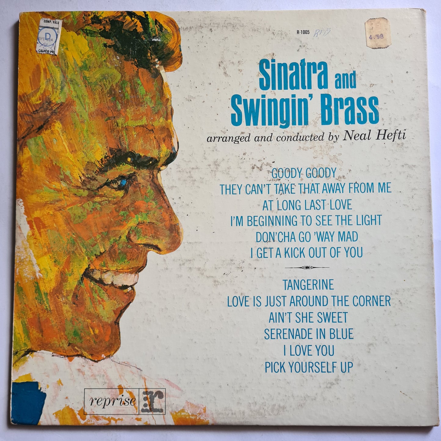Frank Sinatra – Sinatra And Swingin' Brass - 1962 (US Pressing) - Vinyl Record LP