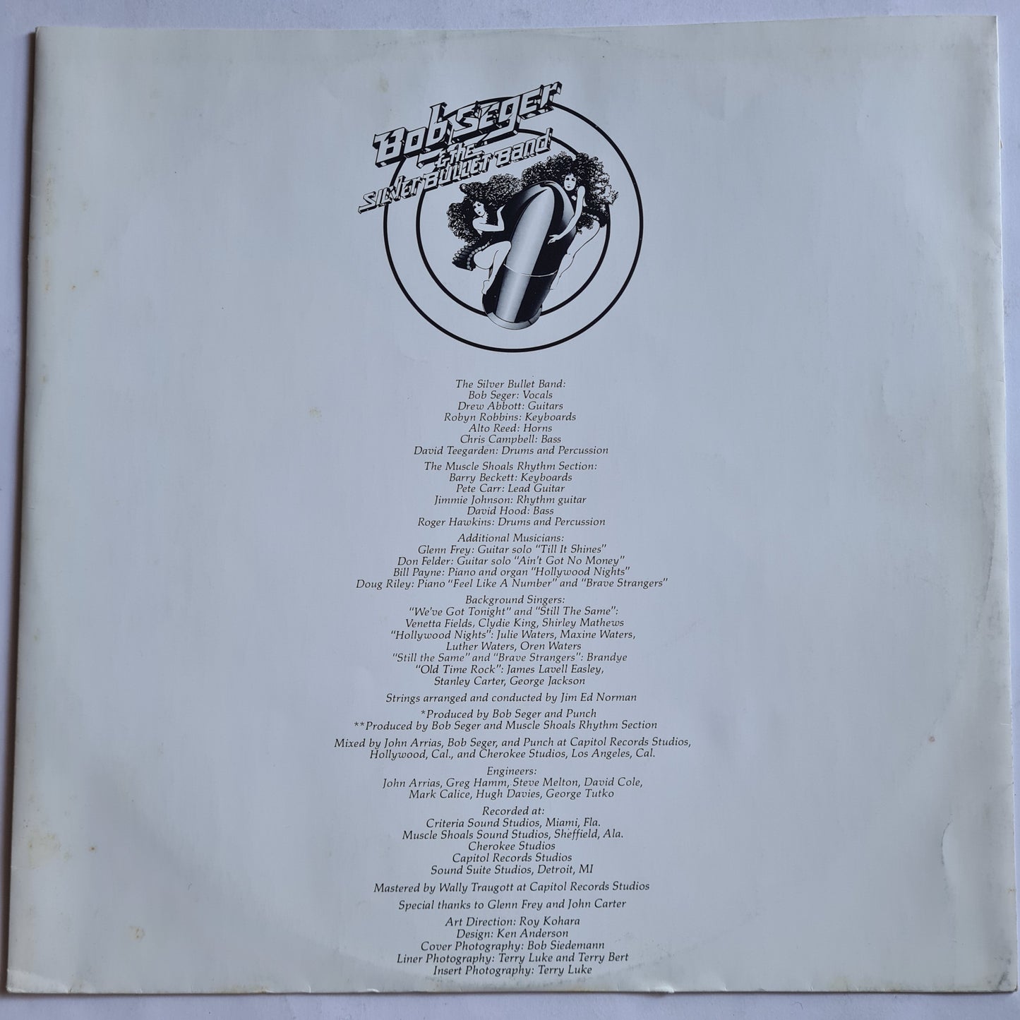 Bob Seger & The Silver Bullet Band – Stranger In Town - 1978 - Vinyl Record LP