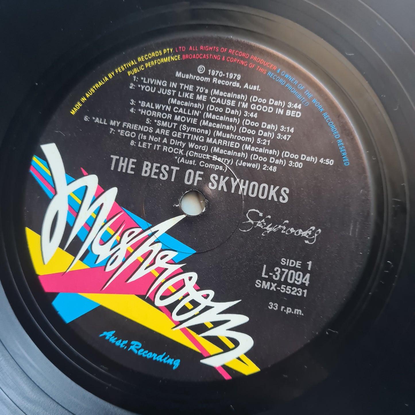 Skyhooks – The Best Of The Skyhooks - 1979 (rare 80's pressing) - Vinyl Record LP