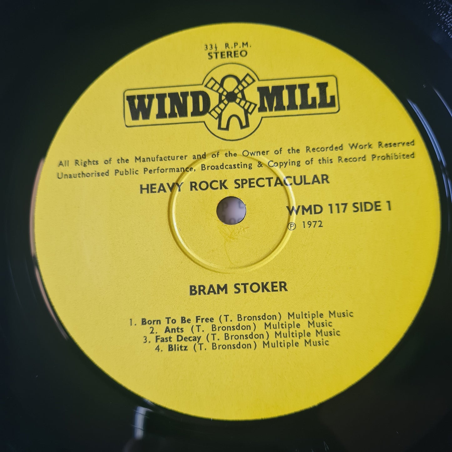 Bram Stoker – Heavy Rock Spectacular - 1972 - Vinyl Record LP