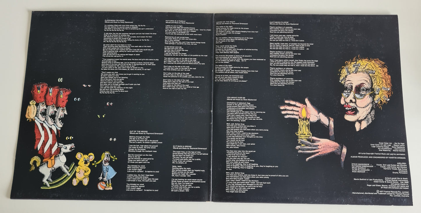 Airlord – Clockwork Revenge - 1977 - Vinyl Record LP (near mint) *New Zealand Prog Rock*