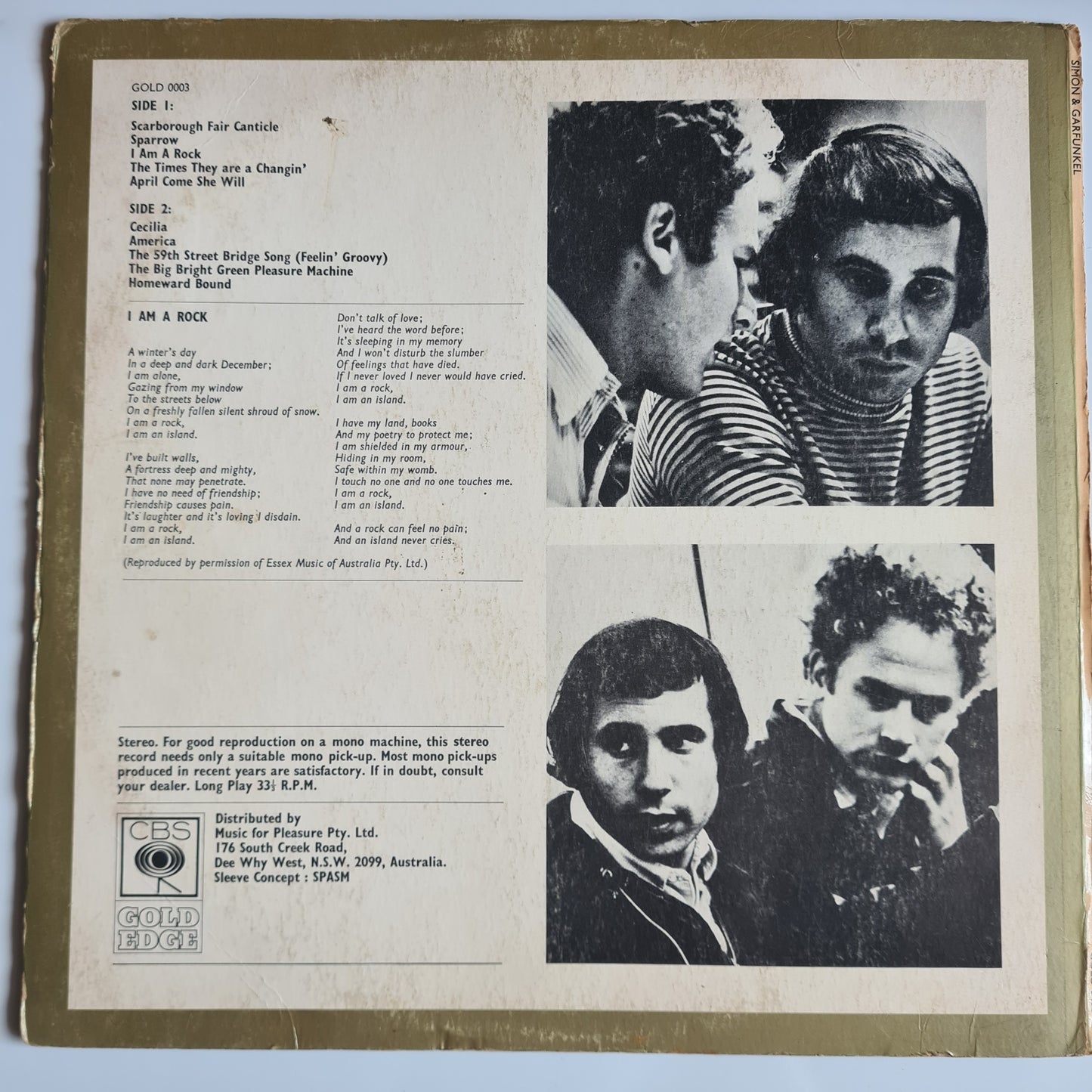 Simon & Garfunkel – Simon & Garfunkel (Greatest Hits) - 1970 - Vinyl Record LP