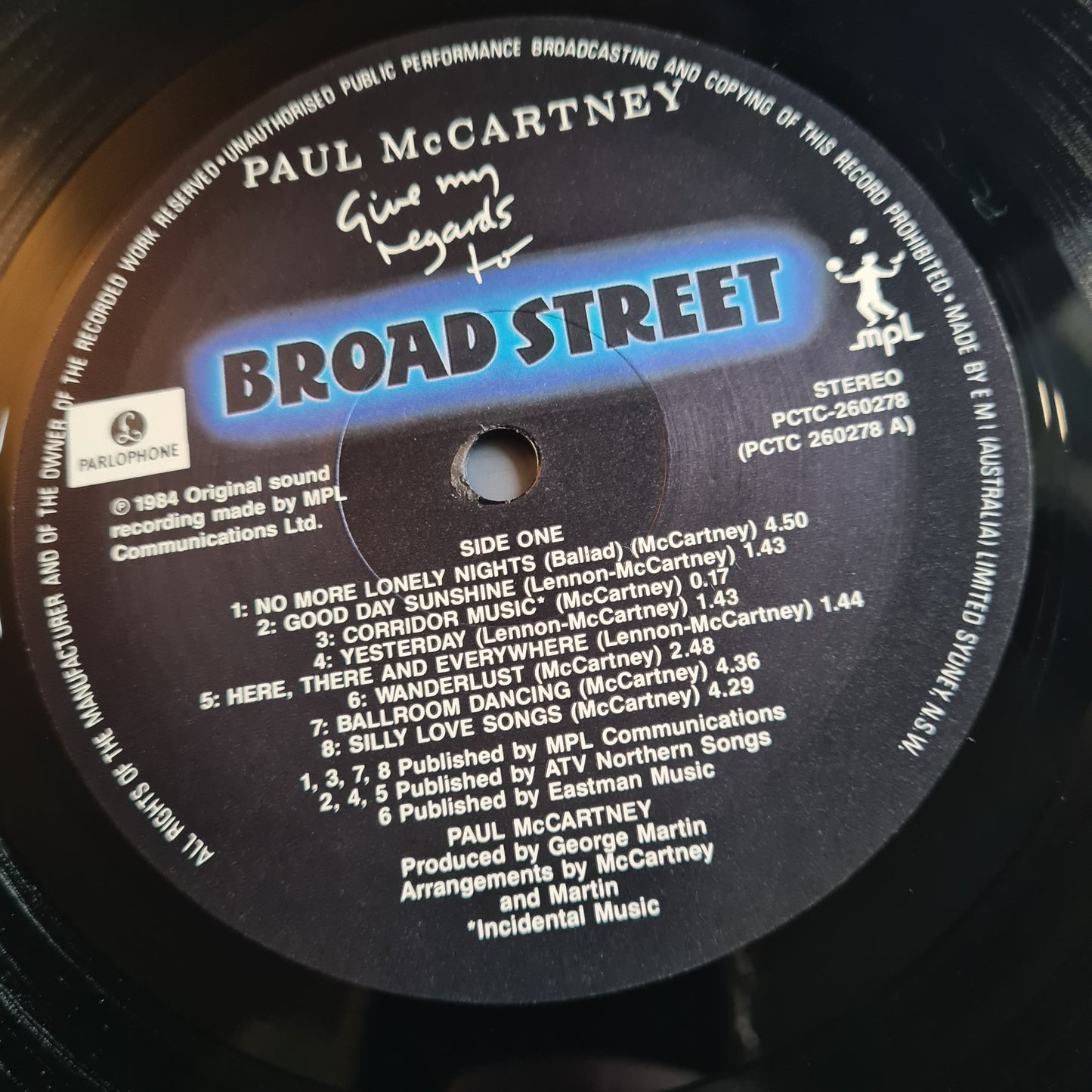 Paul McCartney (Beatles) – Give My Regards To Broad Street - 1984 (Gatefold) - Vinyl Record LP