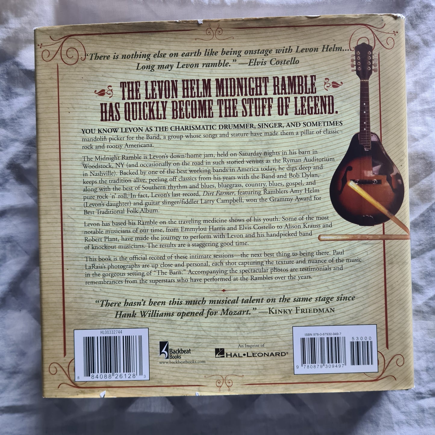The Levon Helm Midnight Ramble Hardcover Reference/Photo Book
