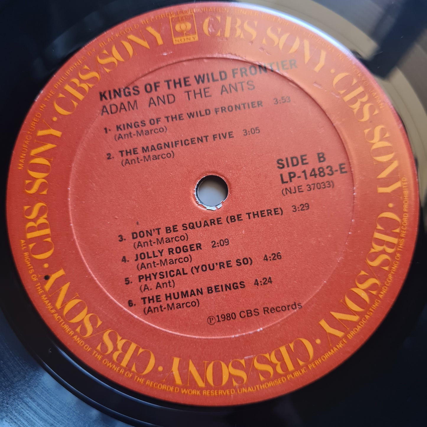Adam & The Ants - Kings Of The Wild Frontier - 1980 (Philippines Pressing) - Vinyl Record LP (EX)