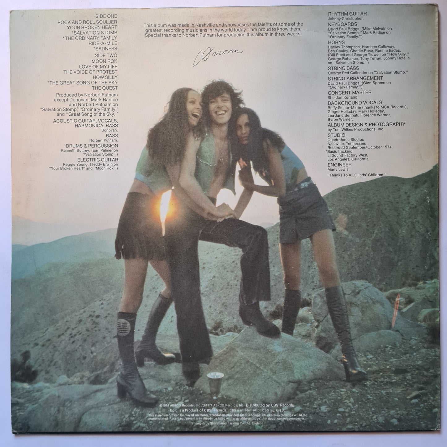 Donovan – 7Tease- 1974 - Vinyl Record LP