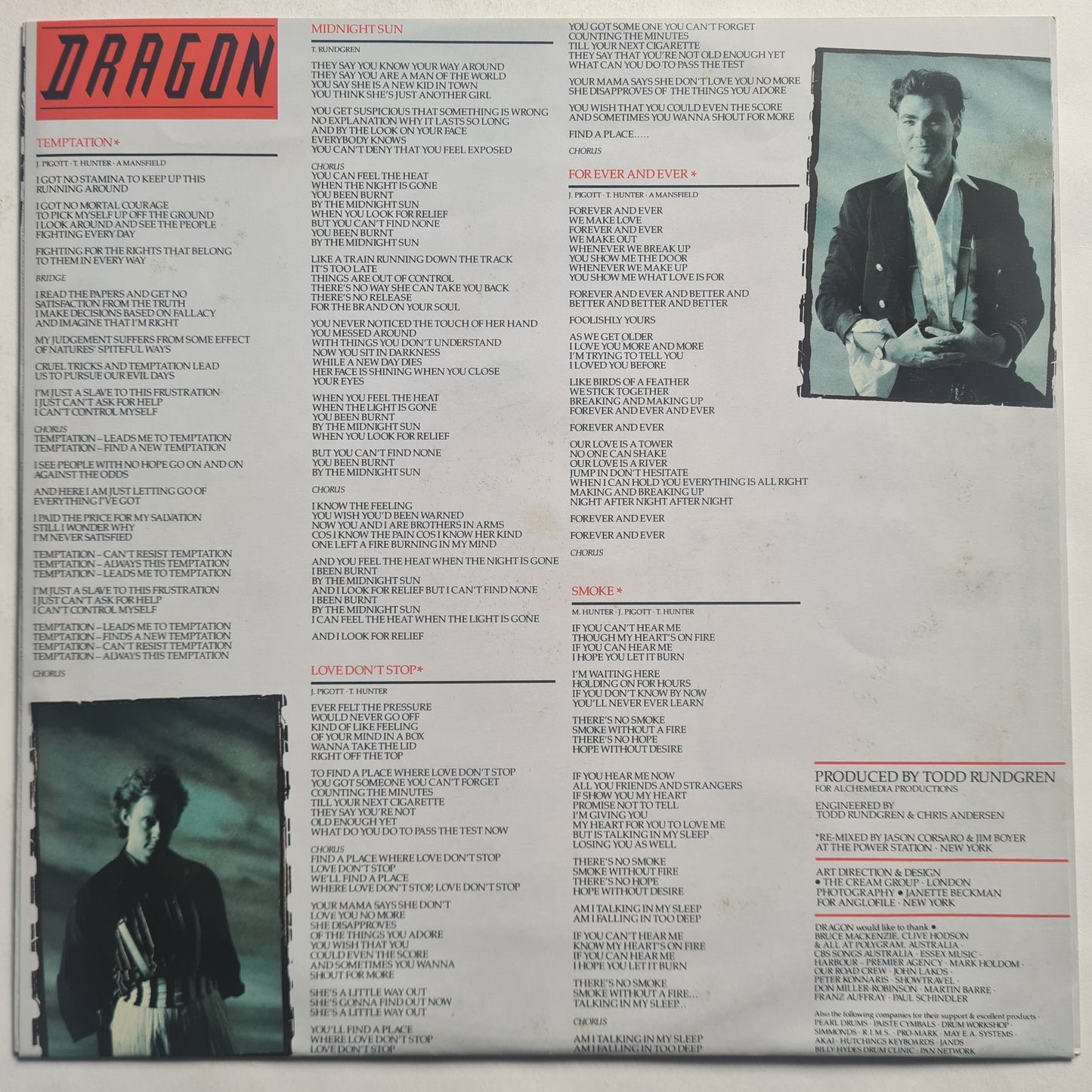 Dragon – Dreams Of Ordinary Men - 1986 - Vinyl Record LP (EX)
