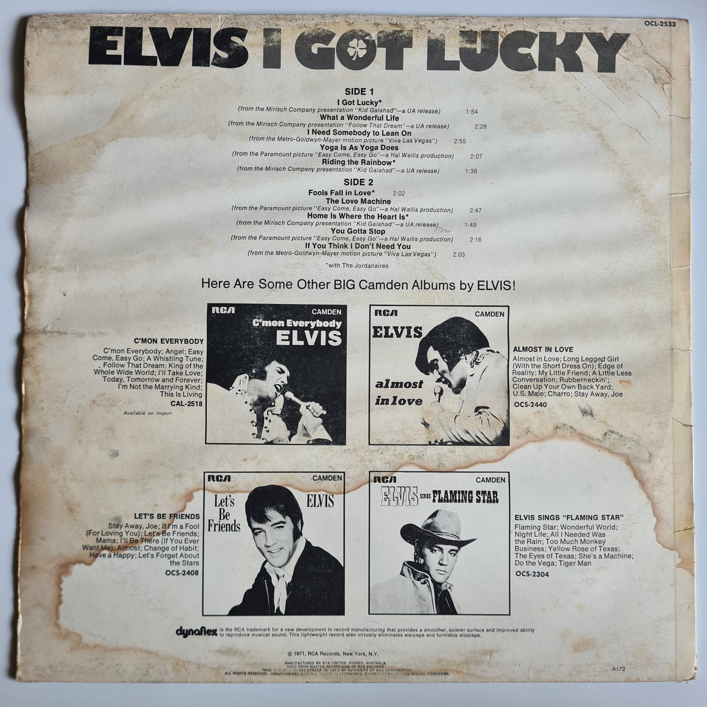 Elvis Presley – I Got Lucky  - 1971 - Vinyl Record LP
